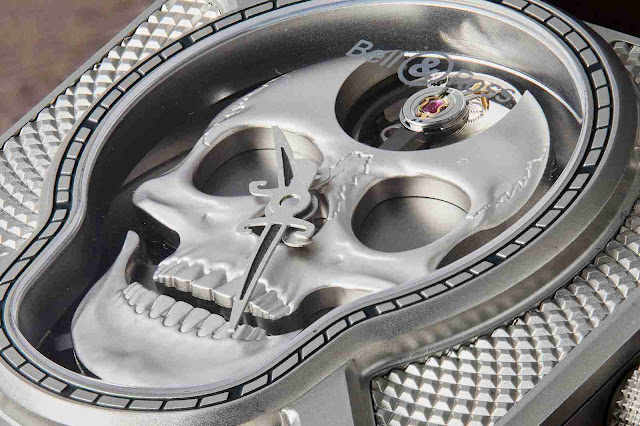 Limited Edition Replica Bell & Ross Aviation BR 01 Laughing Skull Automaton Stainless Steel 46mm Watch Review