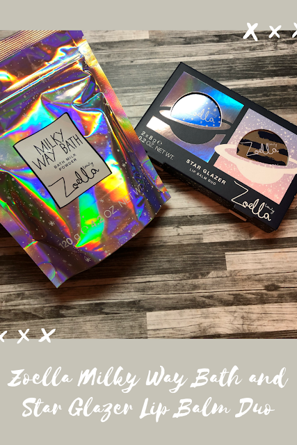 Zoella Milky Way Bath Powder and Star Glazer Lip Balm Duo