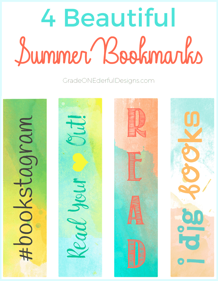 Prettiest Summer Bookmarks EVER! Grade ONEderful Designs