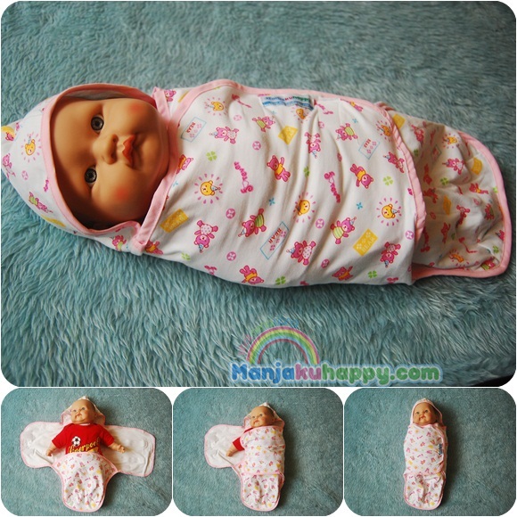 ManjakuhappySihat,ceria,riang,bergaya Terbaru!! Printed Baby Swaddle