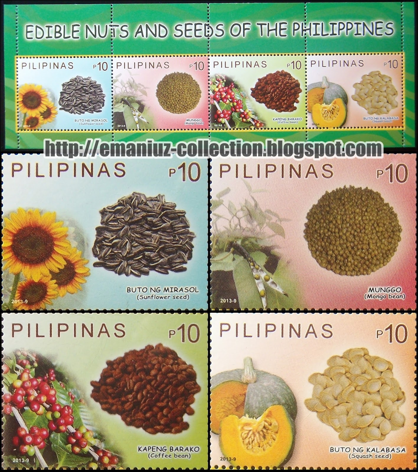 Stamp of the Philippines Edible Nuts & Seeds of the Philippines