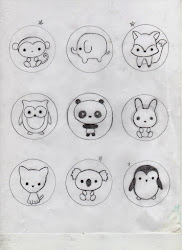 animal easy kawaii drawings drawing clay animals polymer canes fox doodles doodle hard monkey penguin creator joy owl patterns simple