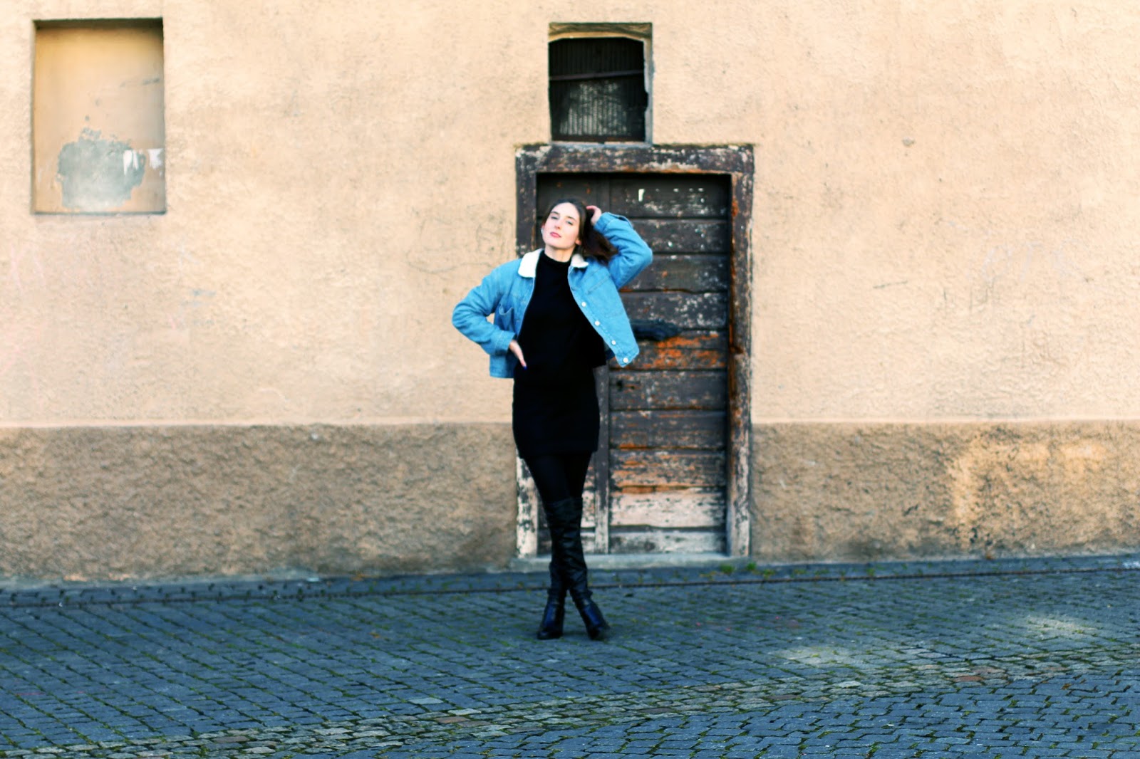 denim jacket zaful swiss fashion blogger spring trend taking pictures