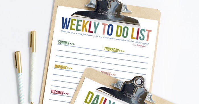 Just laminate a To-do list so you don't waste paper for your To-Do