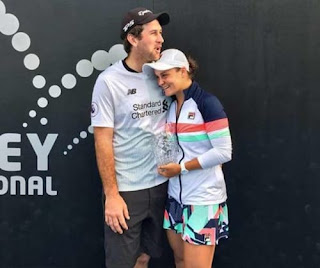 Ashleigh Barty With Her Boyfriend Garry Kissick At Game