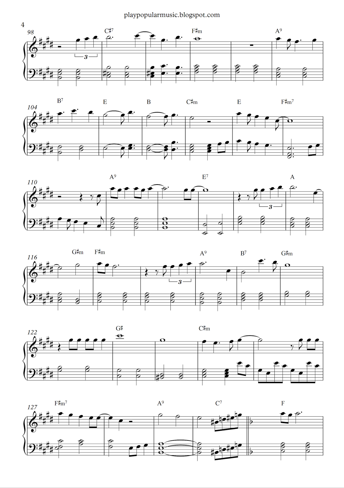 play popular music all i ask adele all of you pdf