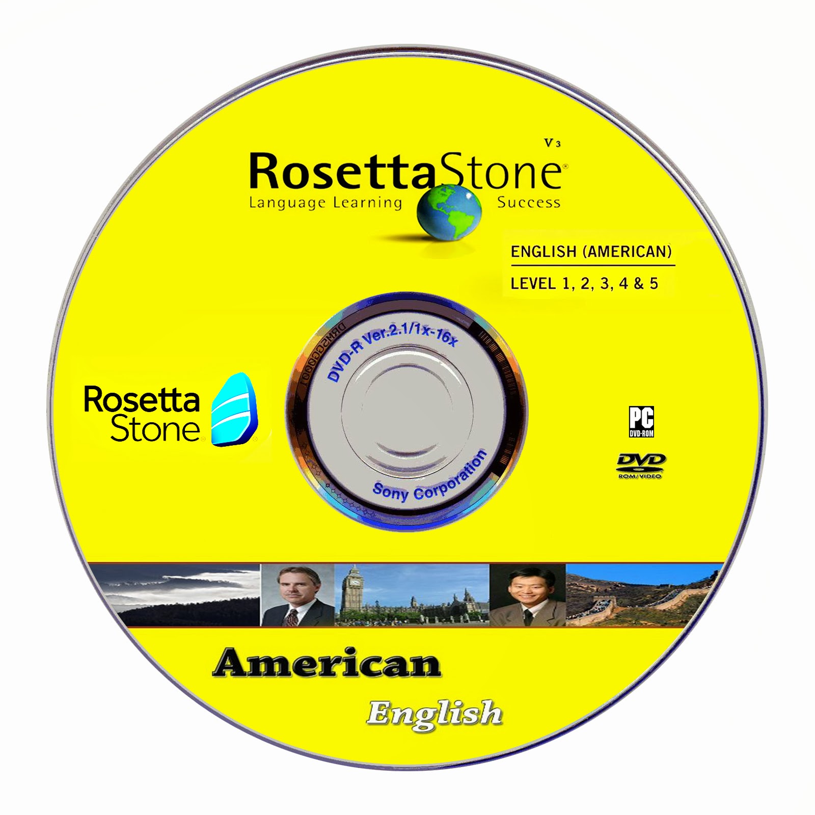 Easy Learning DVDs Rosetta Stone V3 English (American) Levels 1, 2