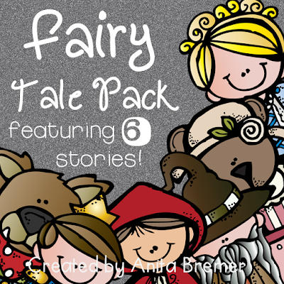 Fairy Tales unit featuring Cinderella, The Three Pigs, Goldilocks and the Three Bears, Little Red Riding Hood, The Frog Prince, and Jack and the Beanstalk. Packed with lots of fun literacy ideas and guided reading activities. Common Core aligned. Grades 1-3. #fairytales #literacy #guidedreading #1stgrade #2ndgrade #3rdgrade