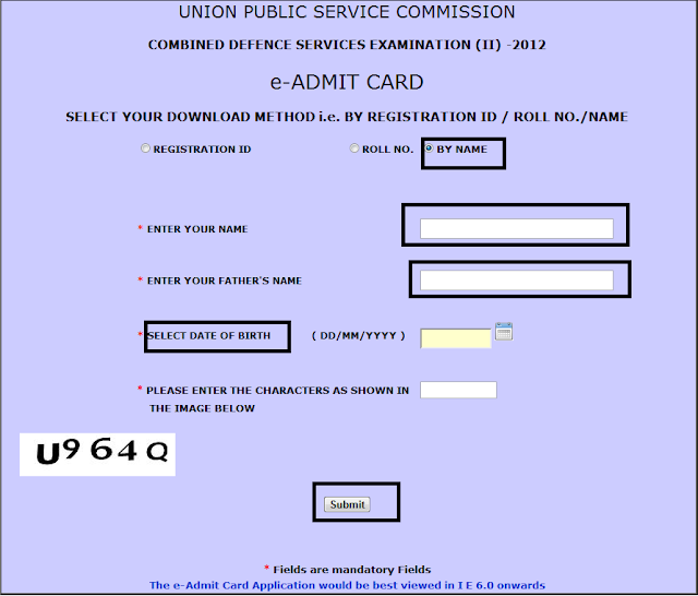 cdse+admit+card+2012