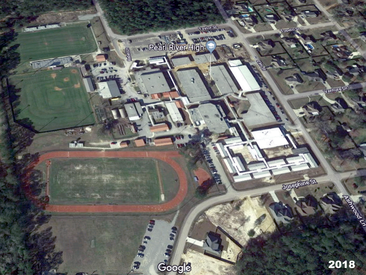 Tammany Family Pearl River High 1975 Aerial