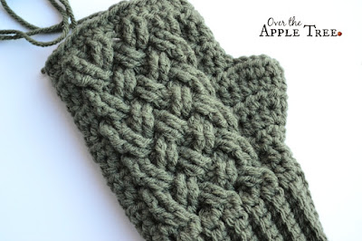 Celtic Weave Fingerless Gloves, Pattern by Over The Apple Tree