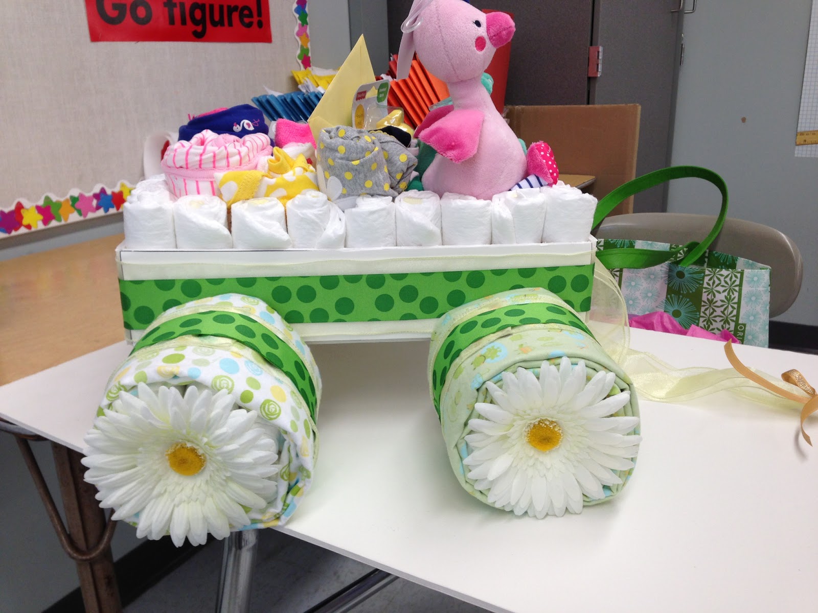 A little bit of this, A little bit of that... Wagon Diaper Cake