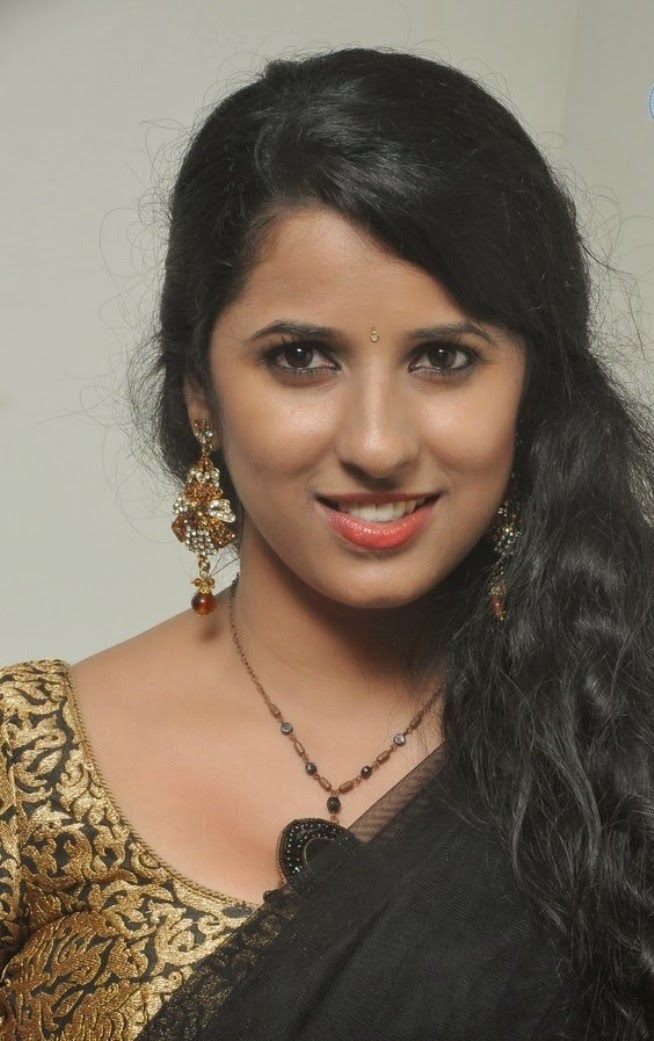 Actress Sravya Reddy Latest Cute Transparent Saree Stills - Cine Gallery