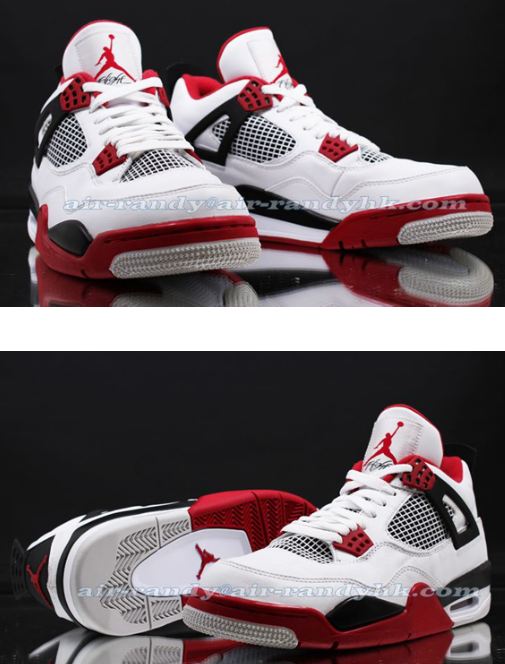 air jordan 4 retro white varsity red black