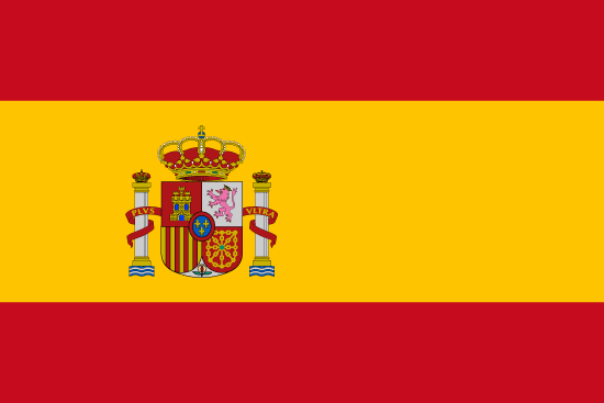 Bandera de España vista de frente