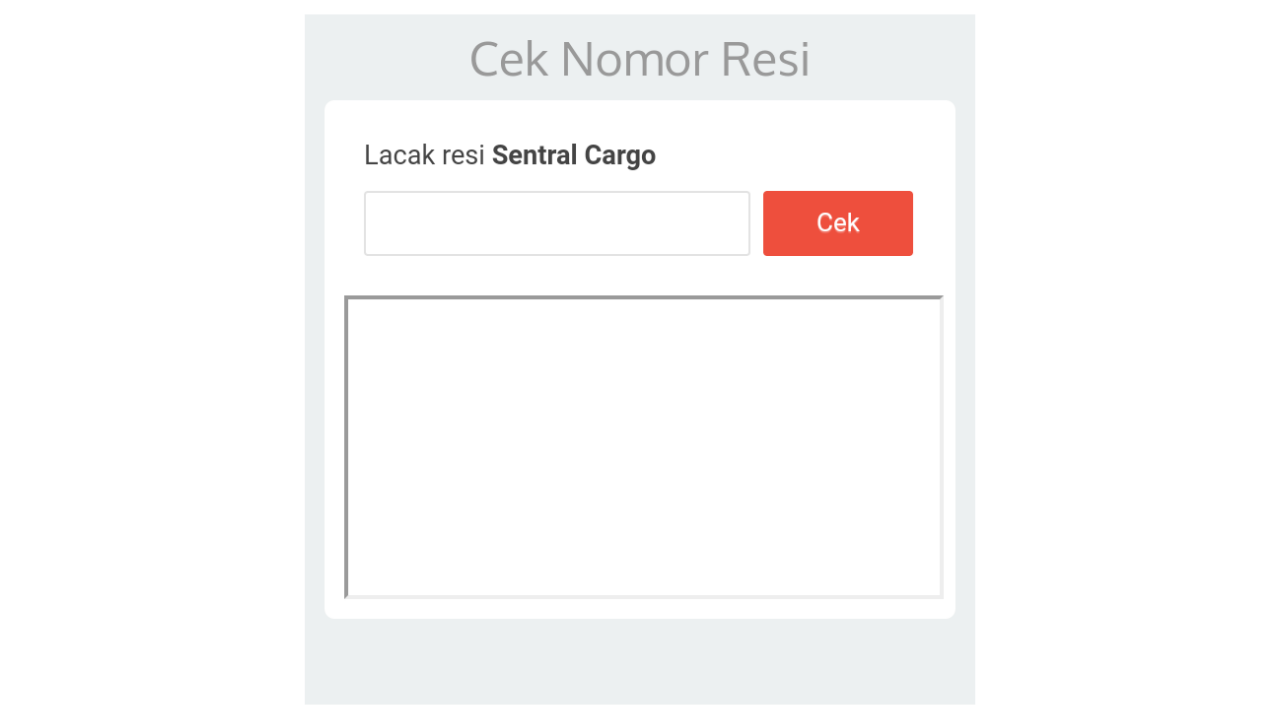 Cek Resi Online Sentral Cargo Cek Resi Online Sentral Cargo