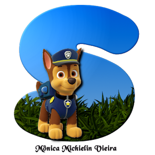 Letras con Chase de Paw Patrol. Chase Letters.