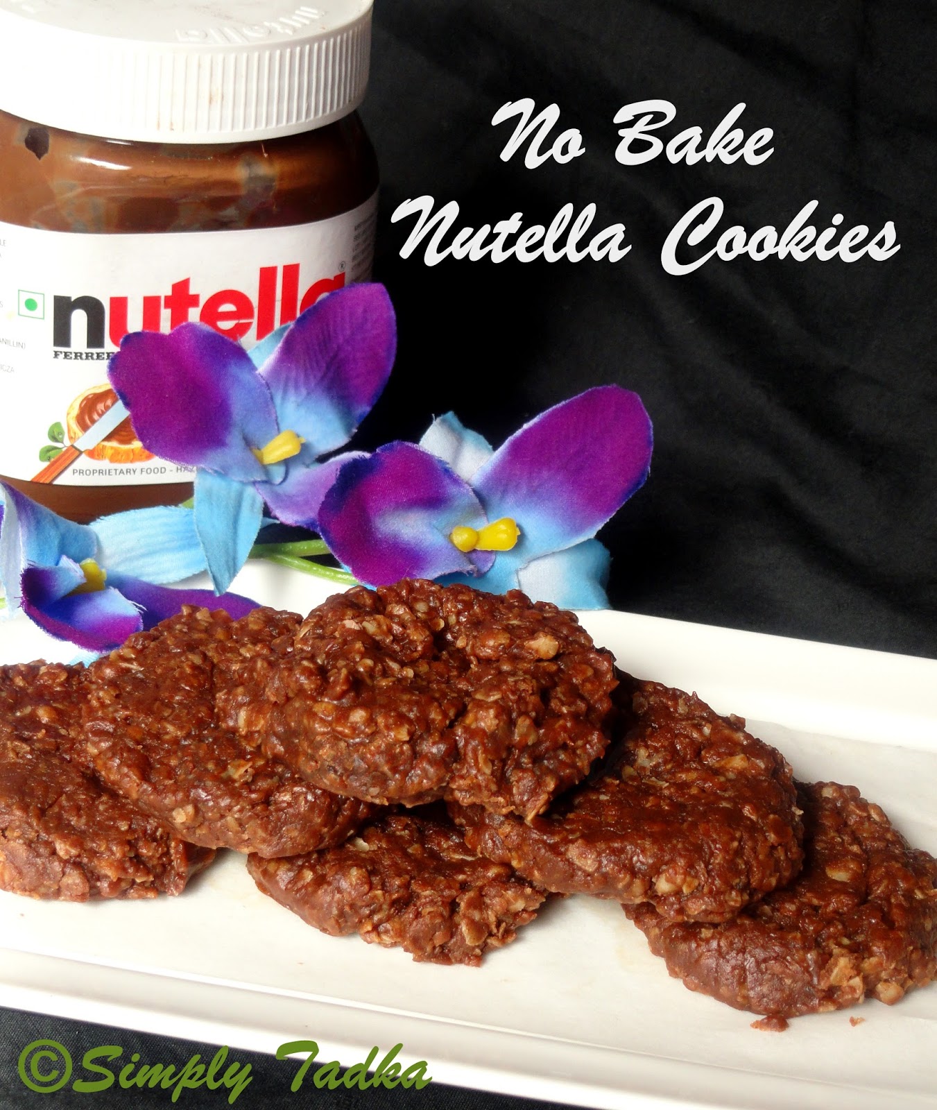 No Bake Nutella Oats Cookies | Simply Tadka