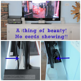 Keep cords neat and organized around your TV using these simple tricks :: OrganizingMadeFun.com