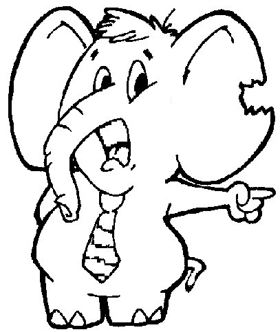 Mi colección de dibujos: ♥ Elefantes infantiles para pintar ♥