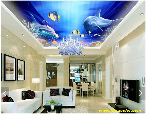 ديكور اوراق الجدرات الثلاثية الابعاد fikra color