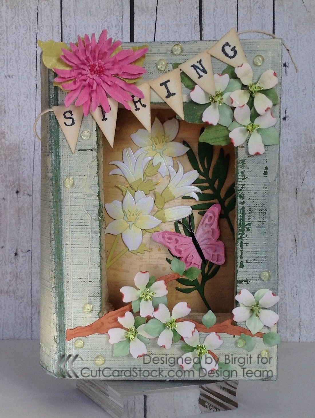 Crafting While I Wait Cut Cardstock Spring Book Art