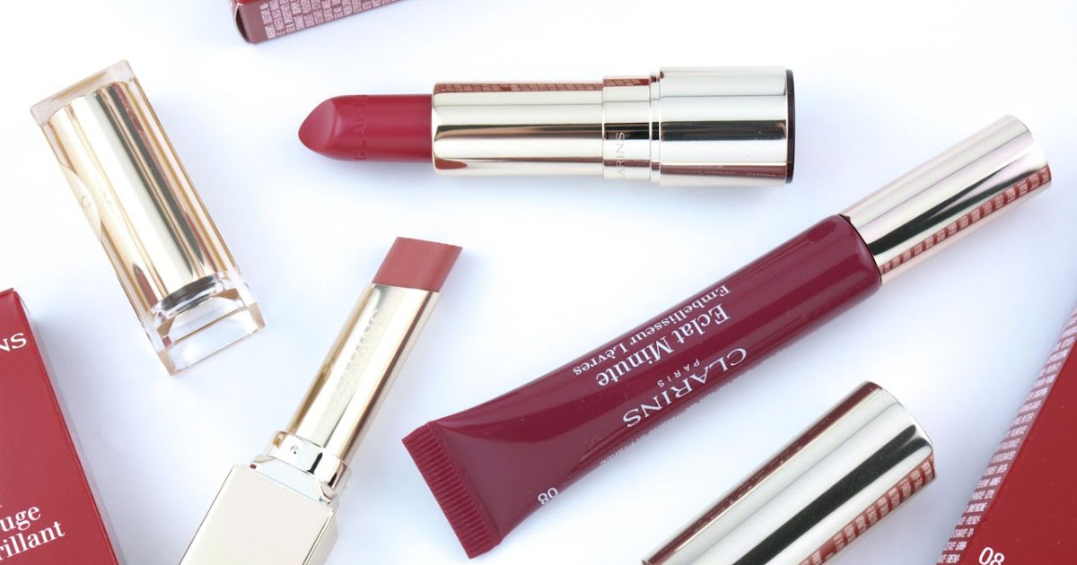 Clarins Spring 2016 Joli Rouge Brillant in Hot Fuchsia", Rouge Eclat in "26 Rose Praline" & Light Natural Lip Perfector in "08 Plum Shimmer": Review and Swatches | The Happy Sloths: Beauty, and Skincare Blog with Reviews and ...