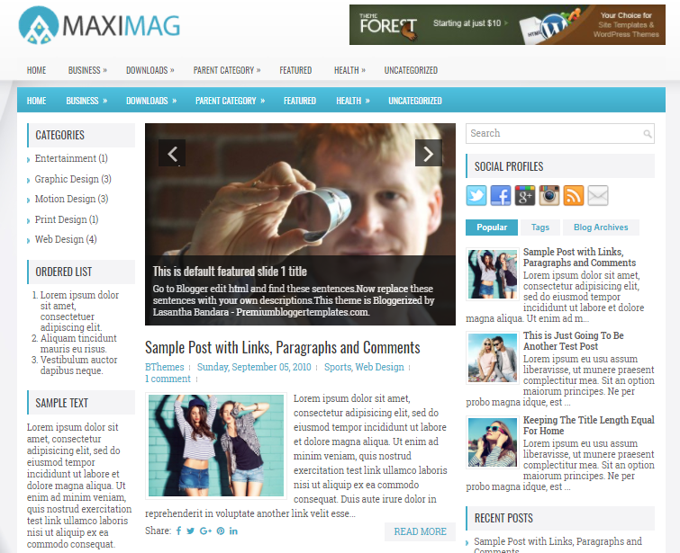 MaxiMag Blogger Template