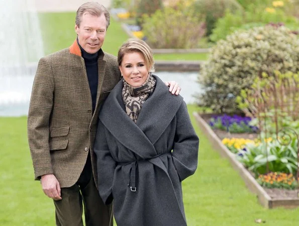 Grand Duke Henri and Grand Duchess Maria Teresa of Luxembourg. Grand Duke and Grand Duchess are shown in the gardens of one of their homes
