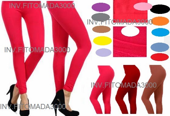 LEGGINS UNICOLOR TELA GRUESA TALLA UNICA.