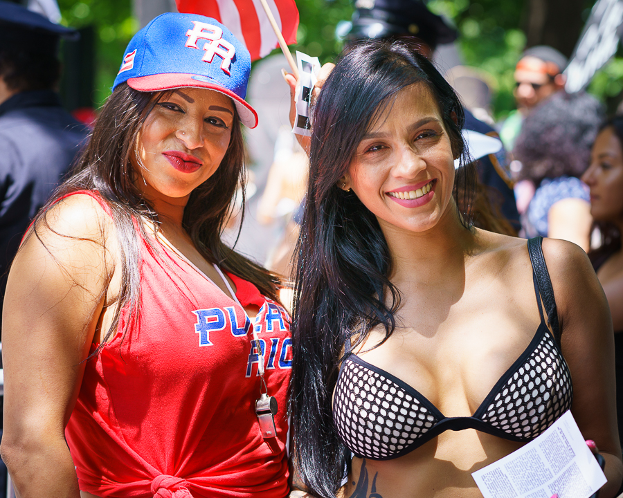 a photo of two ladies at the new york puerto rican day parade 2017