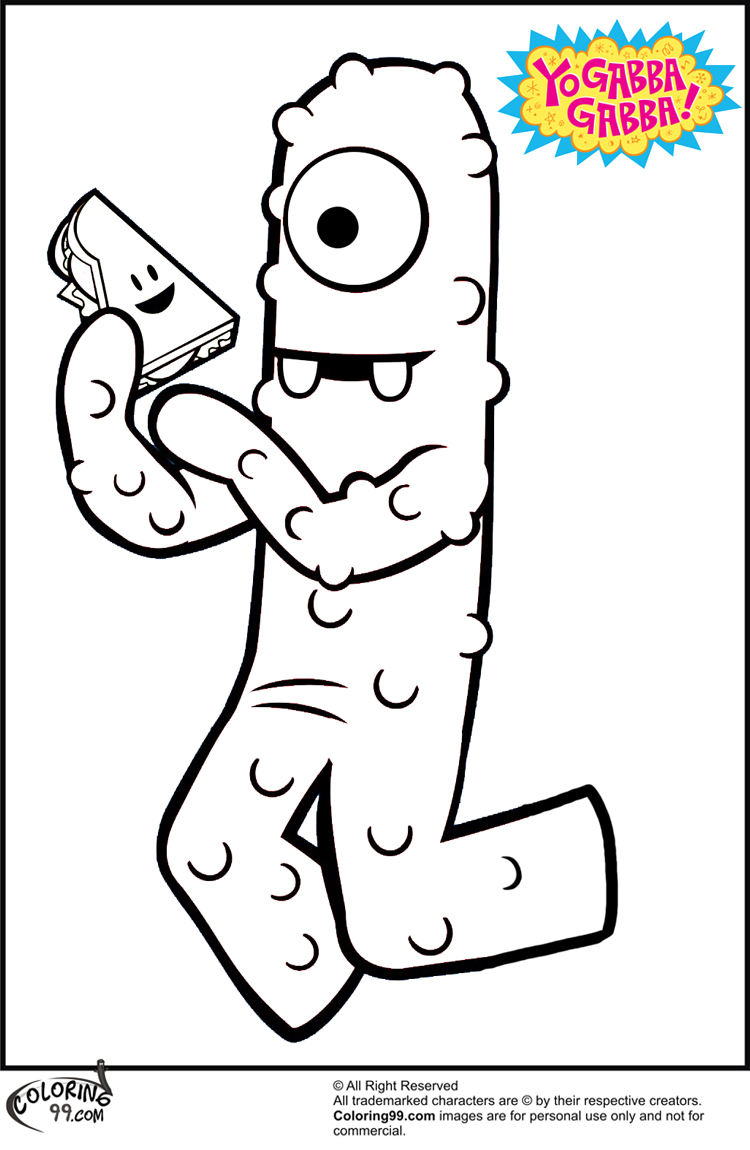 yo gabba gabba coloring book pages - photo #20