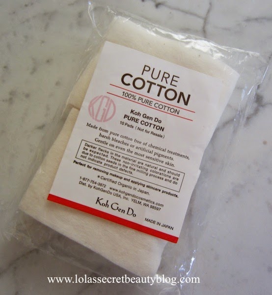 lola's secret beauty blog Koh Gen Do 100 Pure Cotton Pads Review