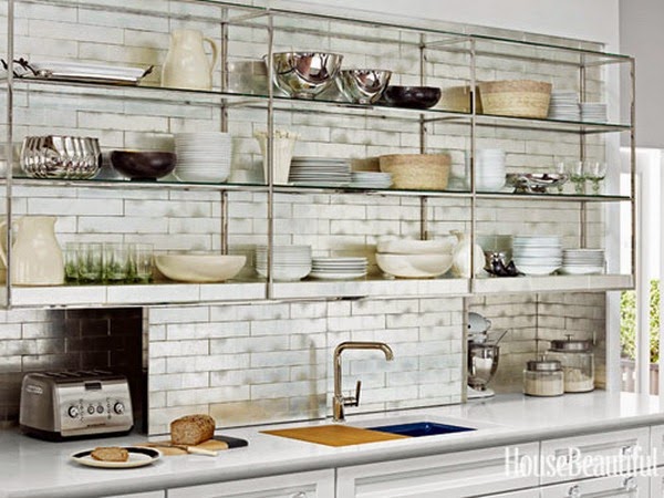 How to place the shelves in the kitchen