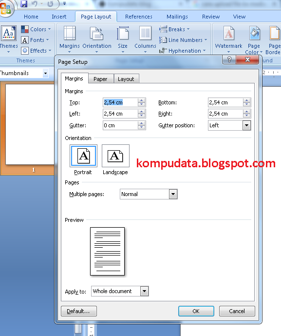 Ukuran Margin Makalah Yang Benar Soalan y