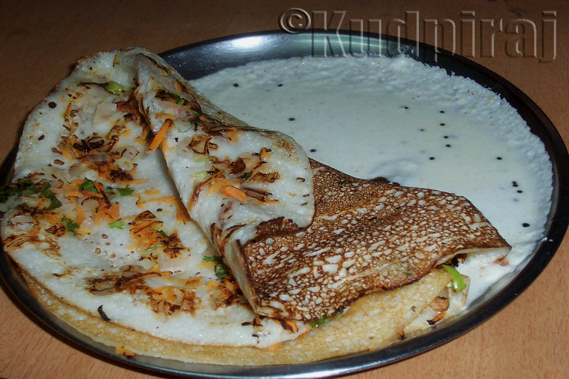 Kudpiraj's Garam Tawa Onion Carrot Dosa