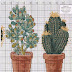 Cactus en punto de cruz para cuadros