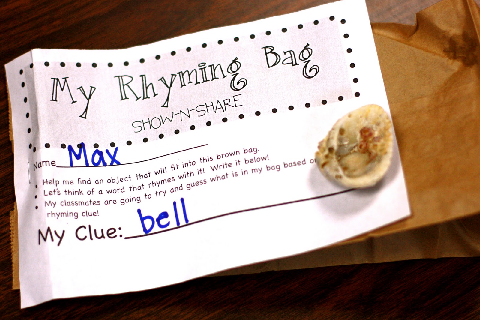 Rhyming Bags - Free Download - Fairy Dust Teaching