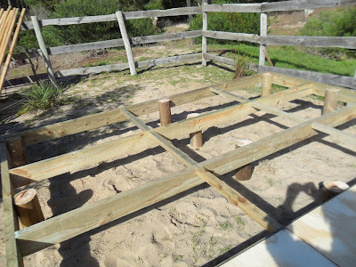 Construcción de un taller con entramado de madera: Primera etapa