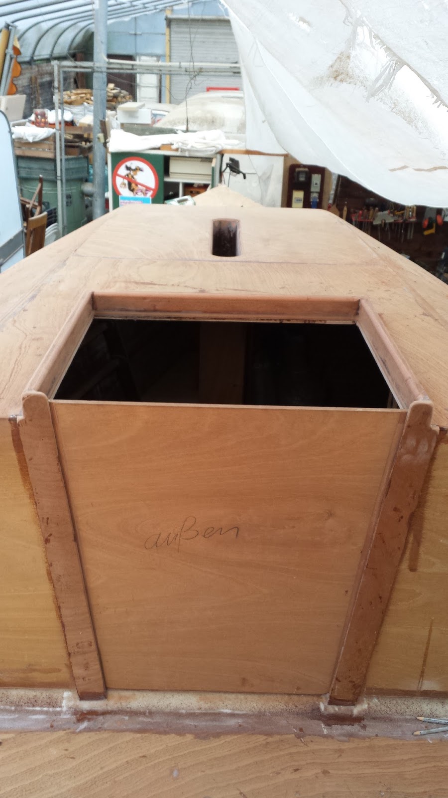 Plywood Boat Building Blog Work on the Companionway Hatch