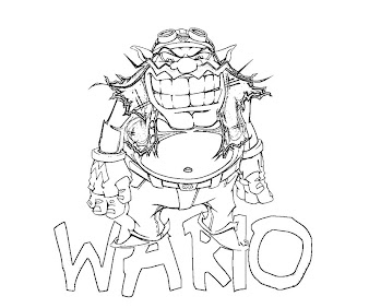 #3 Wario Coloring Page