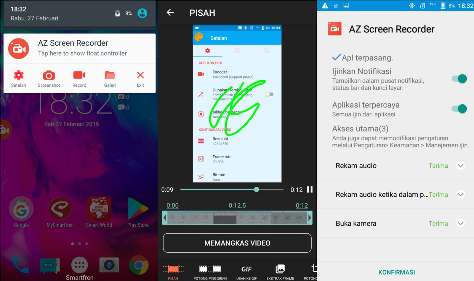 az screen recorder download android 4.4.2