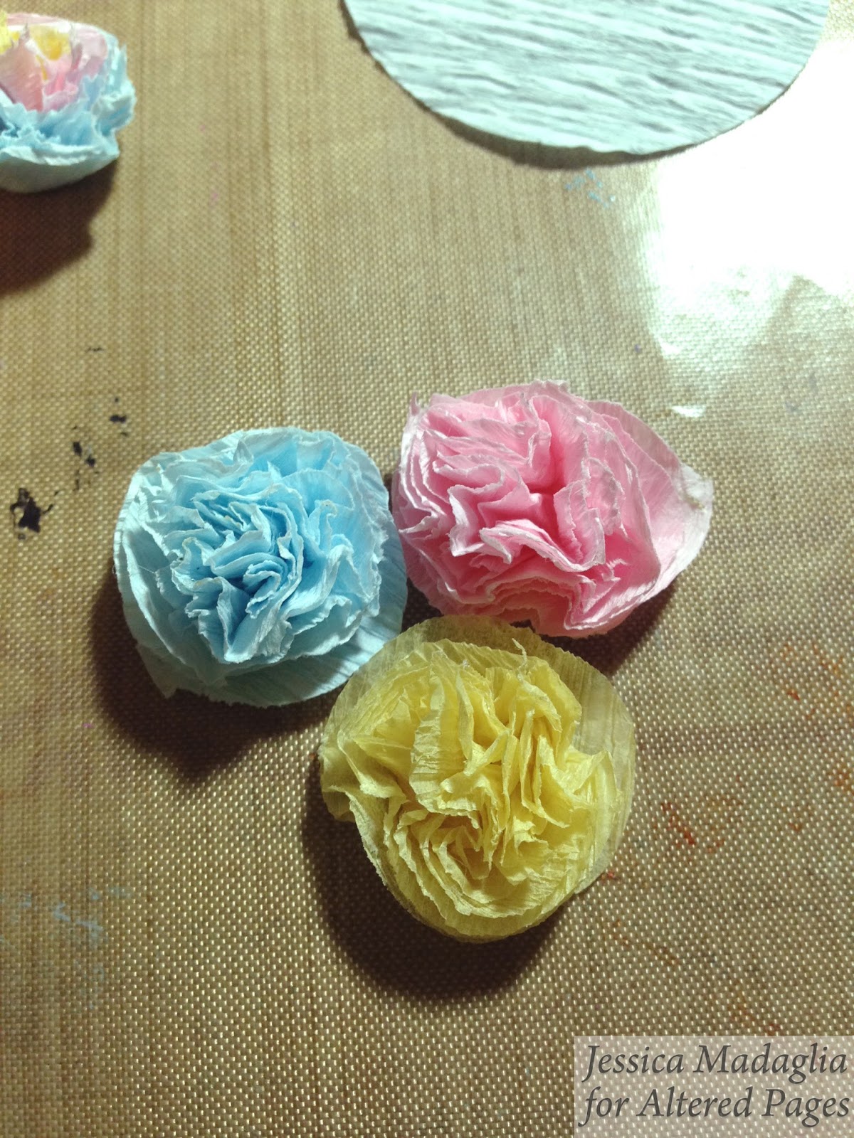 Crepe Paper flower boxes