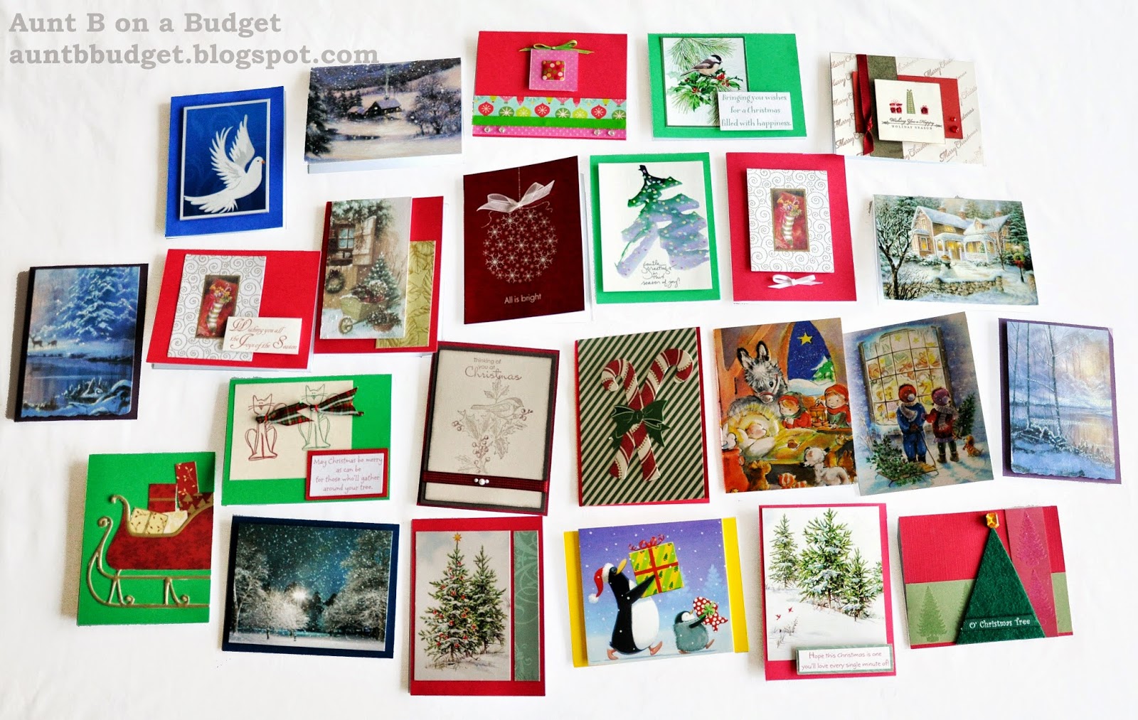 Aunt B On A Budget Revision The Christmas Card Project