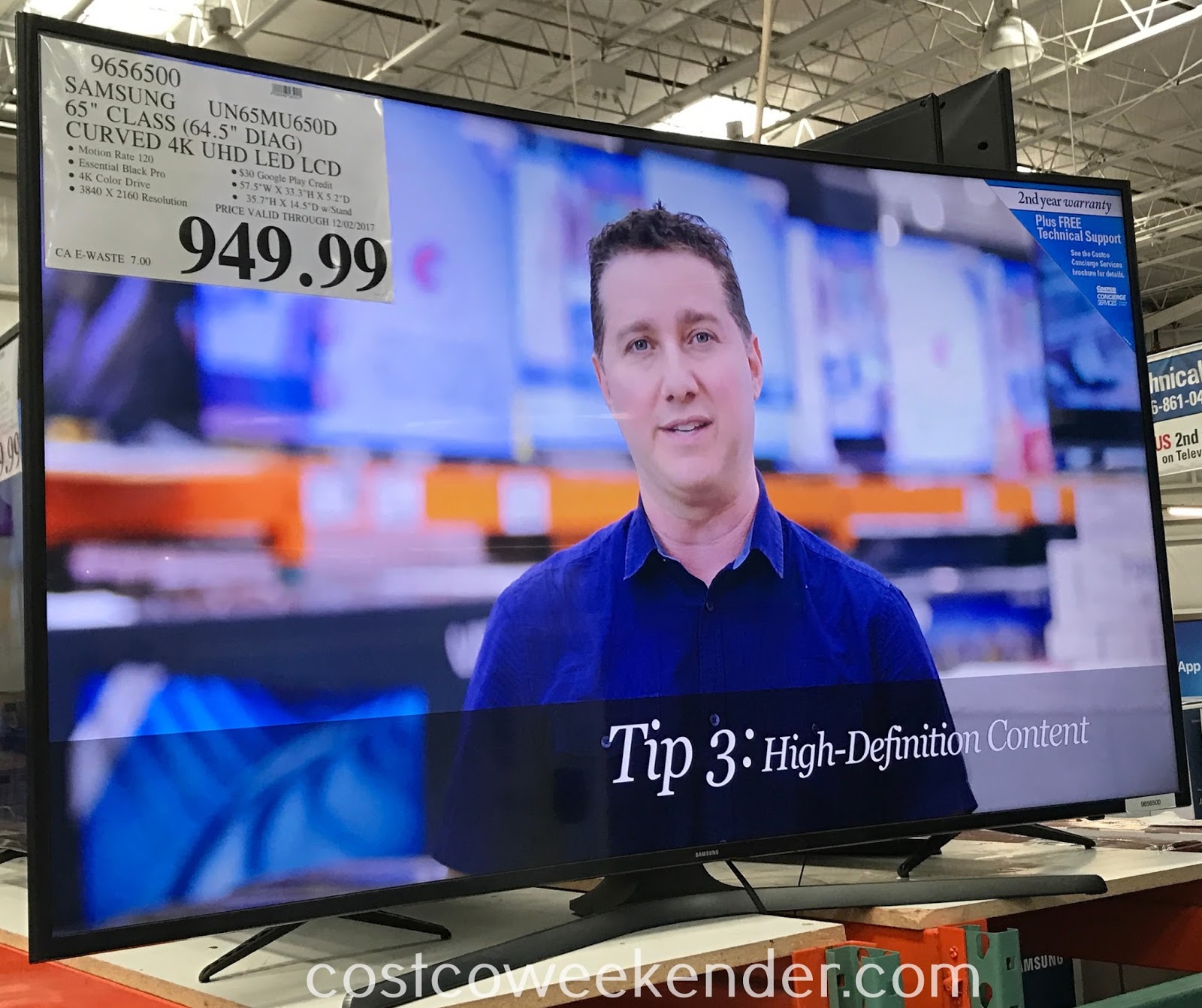 Samsung UN65MU650D 65 Curved 4K UHD LED LCD TV Costco Weekender samsung-un65mu650d-65-curved-4k-uhd-led-lcd-tv-costco-weekender