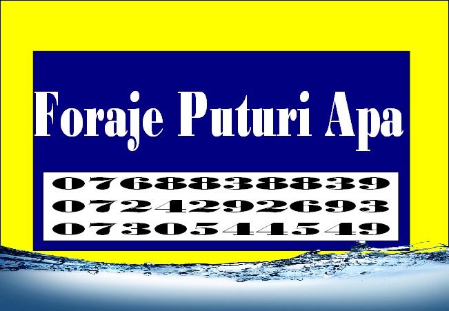 foraje puturi apa