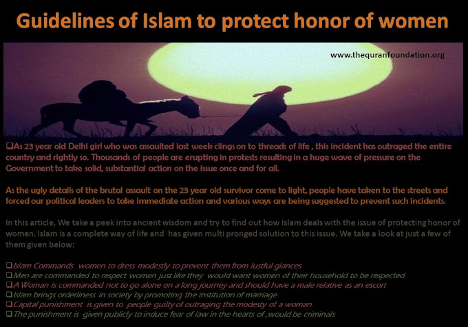 Guidelines of Islam to protect honor of women
