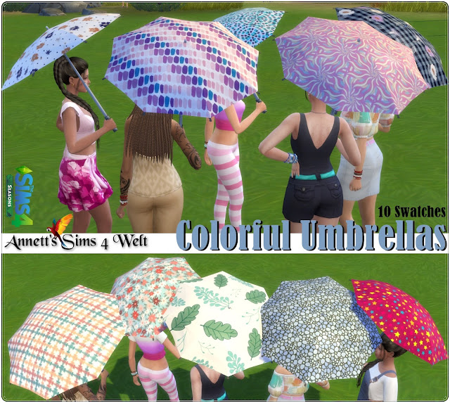 Sims 4 Welt Colorful Umbrellas
