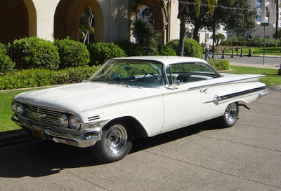 impala 1960 rabo de peixe branco