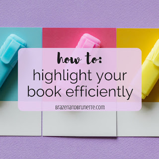 how minimalist highlighting can be more efficient and help you learn to read cases or fact patterns faster | brazenandbrunette.com
